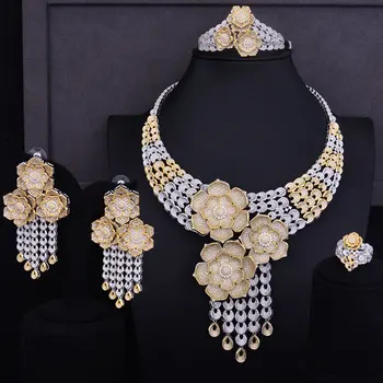 GODKI Super Luxury Tassel Drop Rose Flower Boom Full Micro Cubic Zirconia Women Wedding Dress Necklace Earring Jewelry Set
GODKI Super Luxury Tassel Drop Rose Flower Boom Full Micro Cubic Zirconia Women Wedding Dress Necklace Earring Jewelry Set