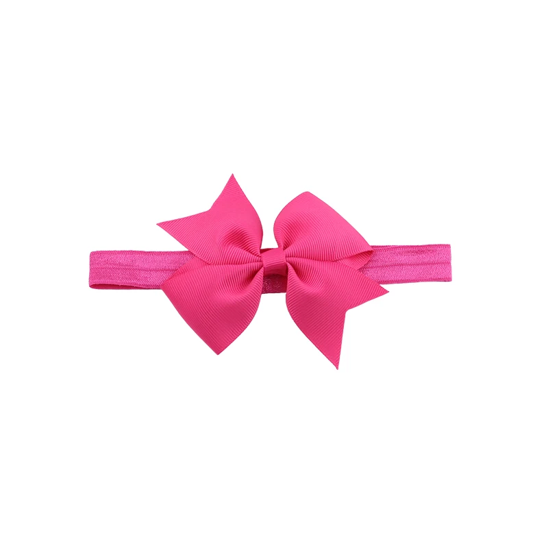 Lovely Printed Floral Fabric Bow Headband Striped Dots Knot Elastic Nylon Hair Band For Girl Children Headwear (13)