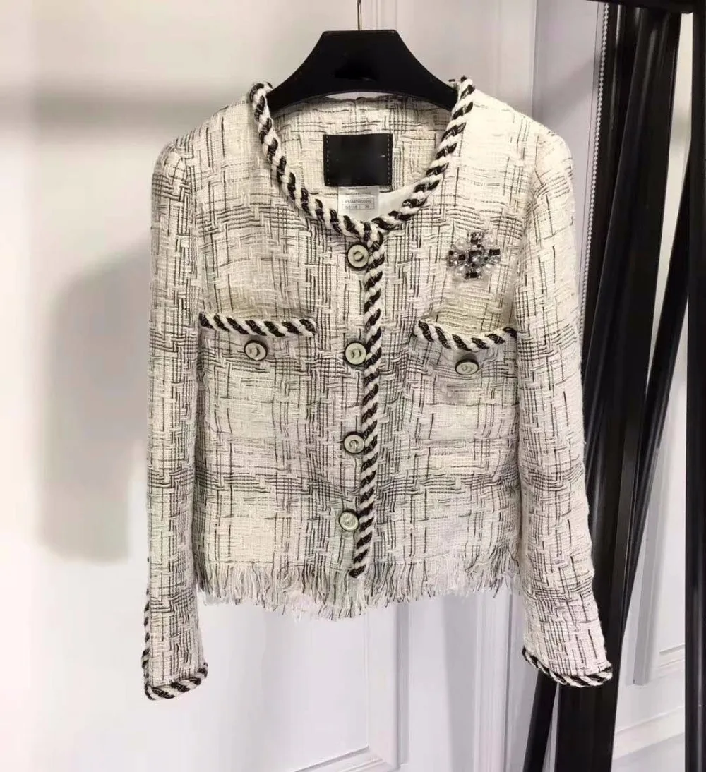 Fashion the new coat female high quality outerwear for women spring jackets tassel checkered women's short coat clothes vadim
Fashion the new coat female high quality outerwear for women spring jackets tassel checkered women's short coat clothes vadim