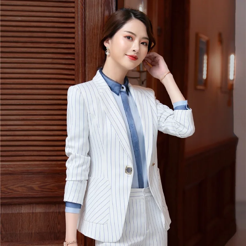 Fashion Striped 2019 Spring Fall Ladies Blazers Jackets Coat For Women Business Work Wear Female Tops Outwear Clothes OL Styles
Fashion Striped 2019 Spring Fall Ladies Blazers Jackets Coat For Women Business Work Wear Female Tops Outwear Clothes OL Styles