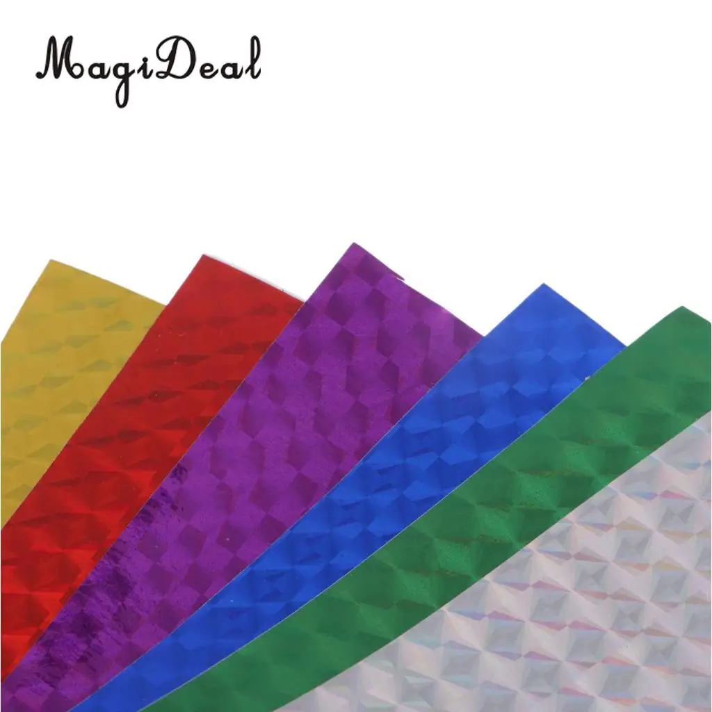 6pcs 22.5 x 10cm Holographic Adhesive Film Flash Tape Fishing Lure Making Fly Tying Mat for Materail Metal Hard Baits Stickers
6pcs 22.5 x 10cm Holographic Adhesive Film Flash Tape Fishing Lure Making Fly Tying Mat for Materail Metal Hard Baits Stickers