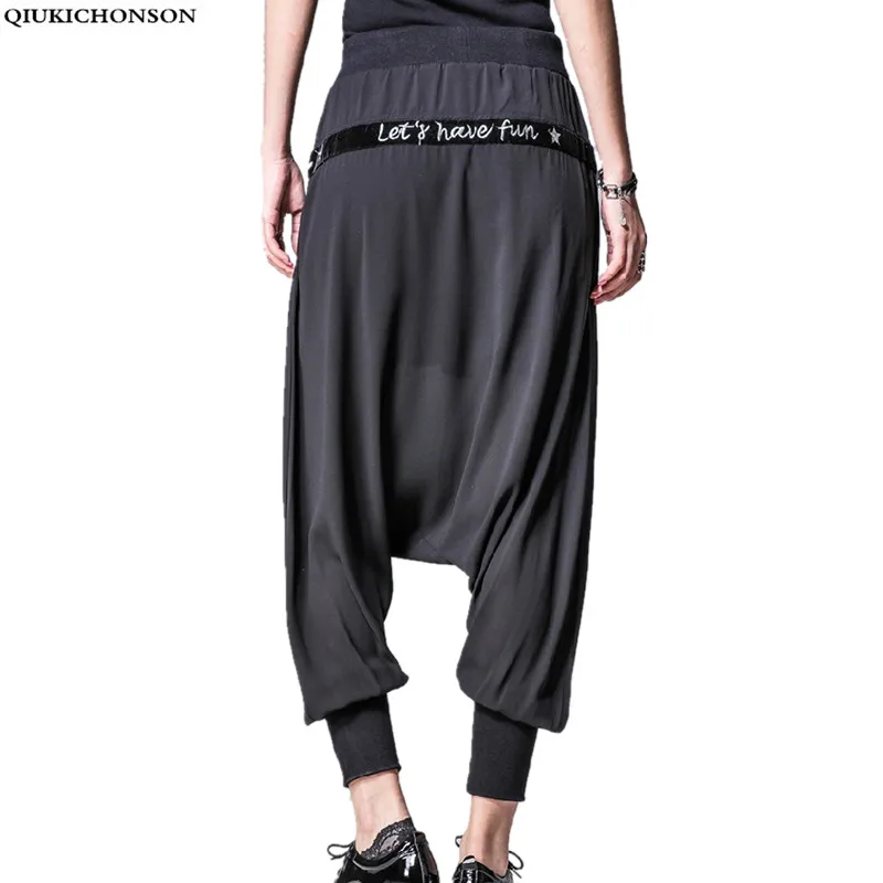 Qiukichonson baggy pants women summer 2018 embroidery pockets see through chiffon pants elastic waist hip hop harem pants black
Qiukichonson baggy pants women summer 2018 embroidery pockets see through chiffon pants elastic waist hip hop harem pants black