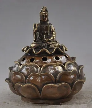 decoration brass factory Pure Brass Antique Chinese Old buddhist brass guanyin bodhisattva lotus incense burner
decoration brass factory Pure Brass Antique Chinese Old buddhist brass guanyin bodhisattva lotus incense burner