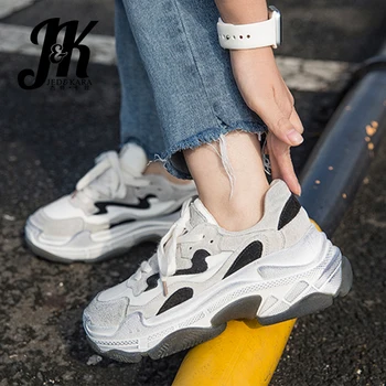 JK 2019 Casual Flats Cow Leather Woman Round Toe Footwear Patch Dorky Dad Shoes Platform Flat Female Lace-Up Sneaker Shoes Women
JK 2019 Casual Flats Cow Leather Woman Round Toe Footwear Patch Dorky Dad Shoes Platform Flat Female Lace-Up Sneaker Shoes Women