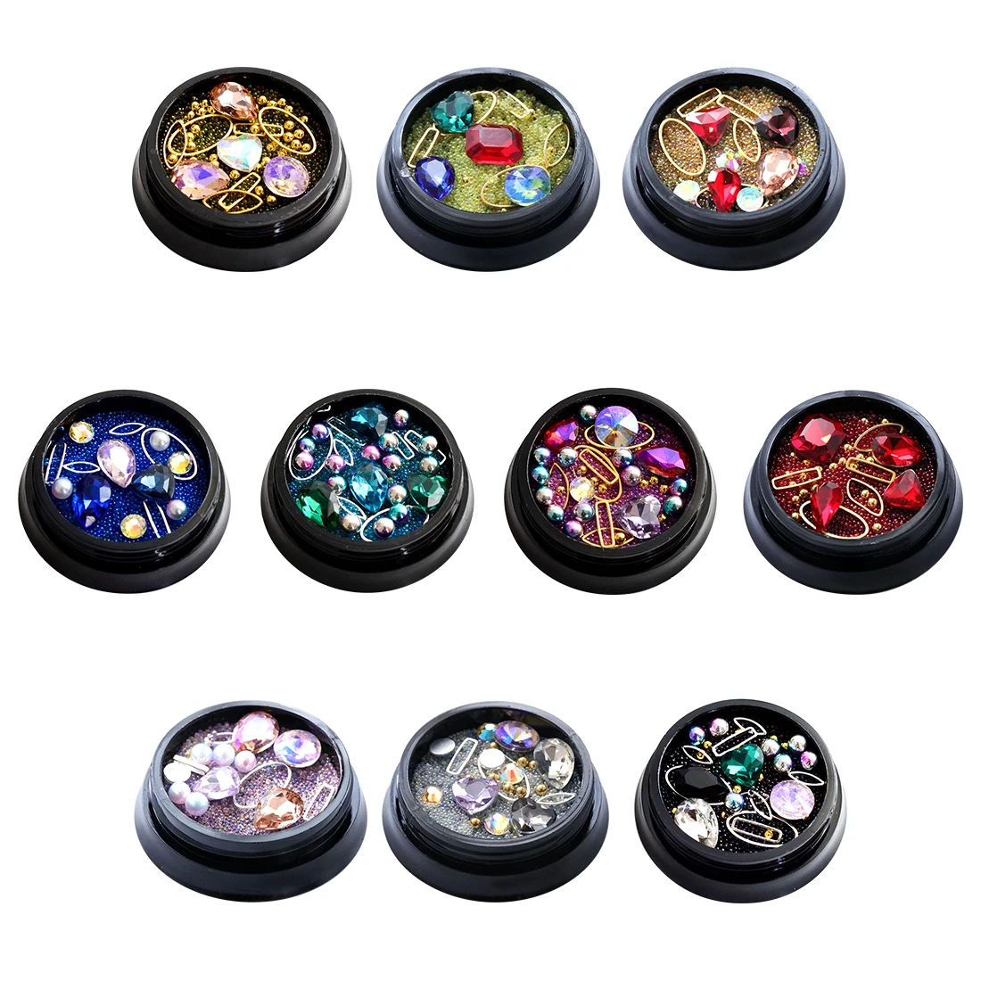 Shiny nail stickers 3D decorative flat rivet accessories mixed colorful caviar mixed drill hollow alloy frame beads rhinestones
Shiny nail stickers 3D decorative flat rivet accessories mixed colorful caviar mixed drill hollow alloy frame beads rhinestones