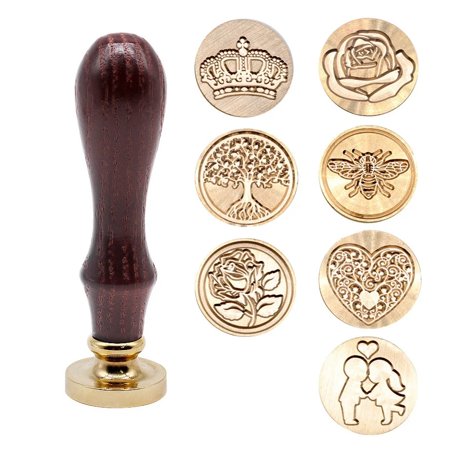 Paint Seal On The Birthday Card Retro Diy Envelope Stamps Rose Crown Tree Ornament Classic Wedding Invitations Wax Seal Stamp
Paint Seal On The Birthday Card Retro Diy Envelope Stamps Rose Crown Tree Ornament Classic Wedding Invitations Wax Seal Stamp