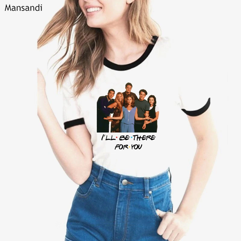 Friends TV show tshirt women I'LL BE THERE FOR YOU letter print tee shirt femme best friends t shirt female tumblr tops tees
Friends TV show tshirt women I'LL BE THERE FOR YOU letter print tee shirt femme best friends t shirt female tumblr tops tees