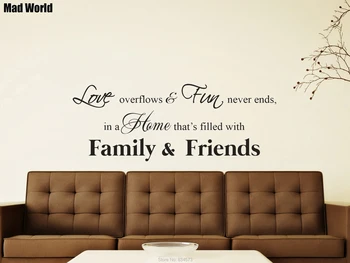 LOVE FAMILY FUN NEVER ENDS FRIENDS Wall Art Stickers Wall Decals Home DIY Decoration Removable Room Decor Wall Stickers
LOVE FAMILY FUN NEVER ENDS FRIENDS Wall Art Stickers Wall Decals Home DIY Decoration Removable Room Decor Wall Stickers
