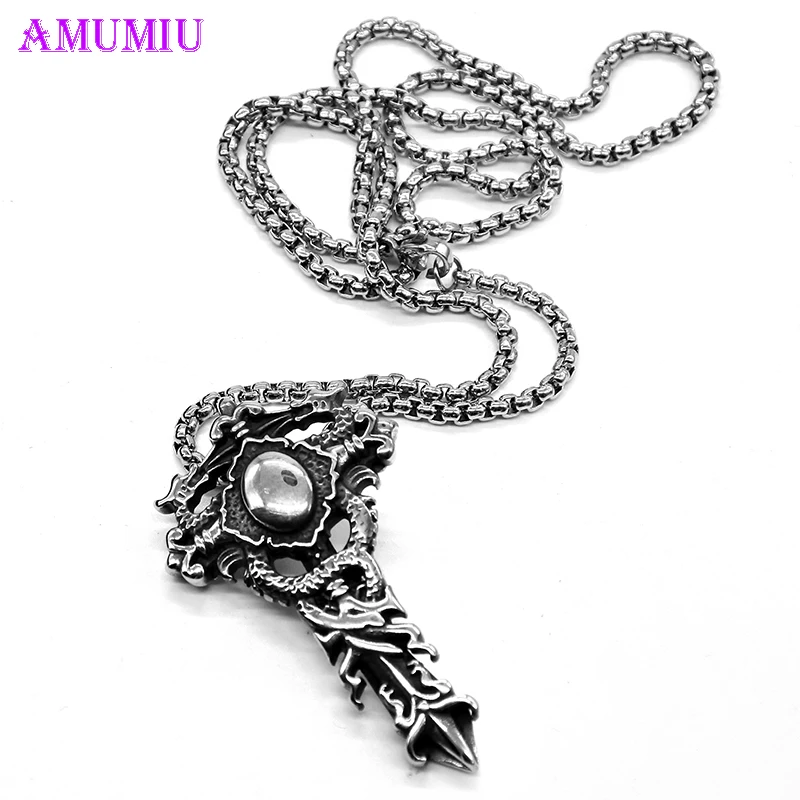 AMUMIU Wholesale Stainless Steel Jesus Cross Pendant Necklace For Man And Woman Best Gift Charm Relogious jewelry P045
AMUMIU Wholesale Stainless Steel Jesus Cross Pendant Necklace For Man And Woman Best Gift Charm Relogious jewelry P045