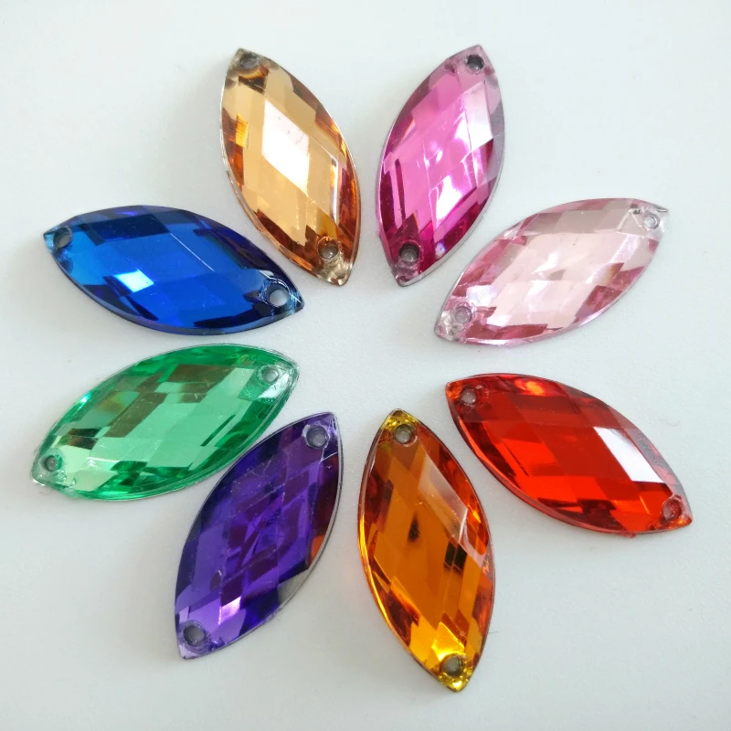 Navette Marquise Horse Eye Acrylic Sew On Rhinestones 50pcs 9x20mm Flatback Sew-on Beads For Sewing Accessories and DIY Y3698
Navette Marquise Horse Eye Acrylic Sew On Rhinestones 50pcs 9x20mm Flatback Sew-on Beads For Sewing Accessories and DIY Y3698