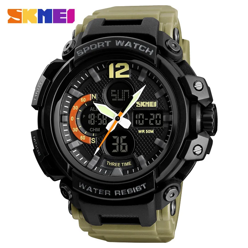 SKMEI Men's Watches Sport Watch Chronograph LED Display Digital Quartz Wrist Watch Waterproof Clock Man Sport Watches 1343
SKMEI Men's Watches Sport Watch Chronograph LED Display Digital Quartz Wrist Watch Waterproof Clock Man Sport Watches 1343