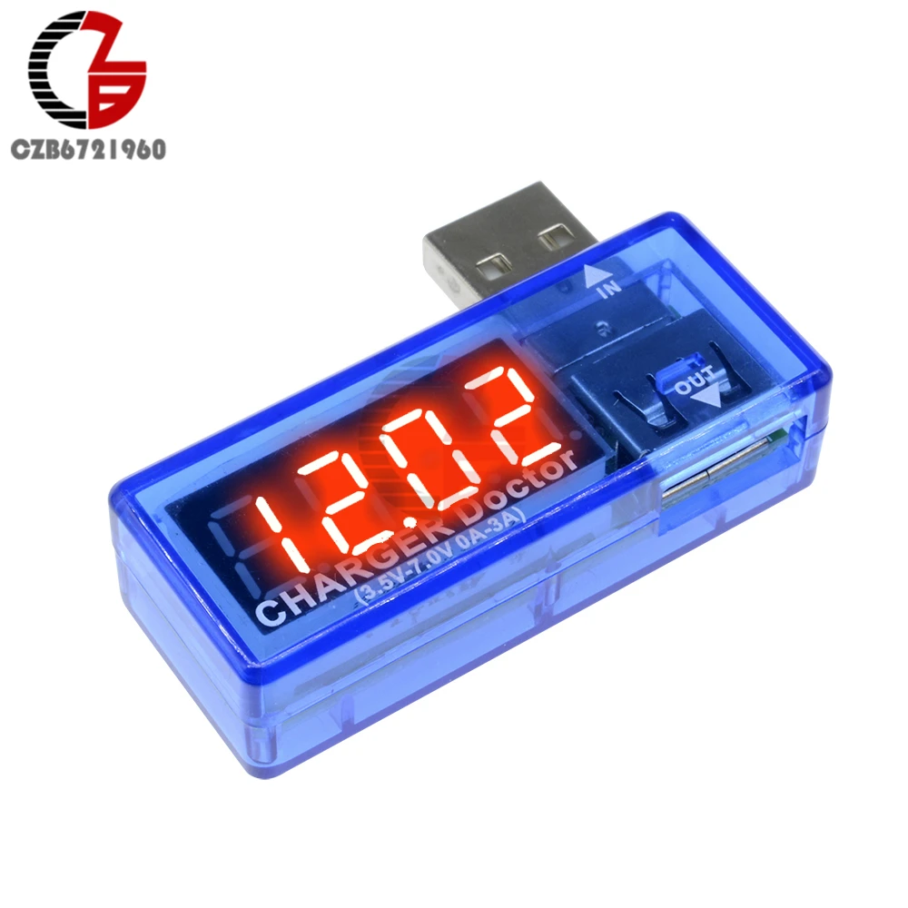 Mini 2-in-1 DC USB Tester 3V-7V 0-3A Digital Voltmeter Ammeter Red Display Charger Doctor Current Voltage Meter Detector Monitor
Mini 2-in-1 DC USB Tester 3V-7V 0-3A Digital Voltmeter Ammeter Red Display Charger Doctor Current Voltage Meter Detector Monitor