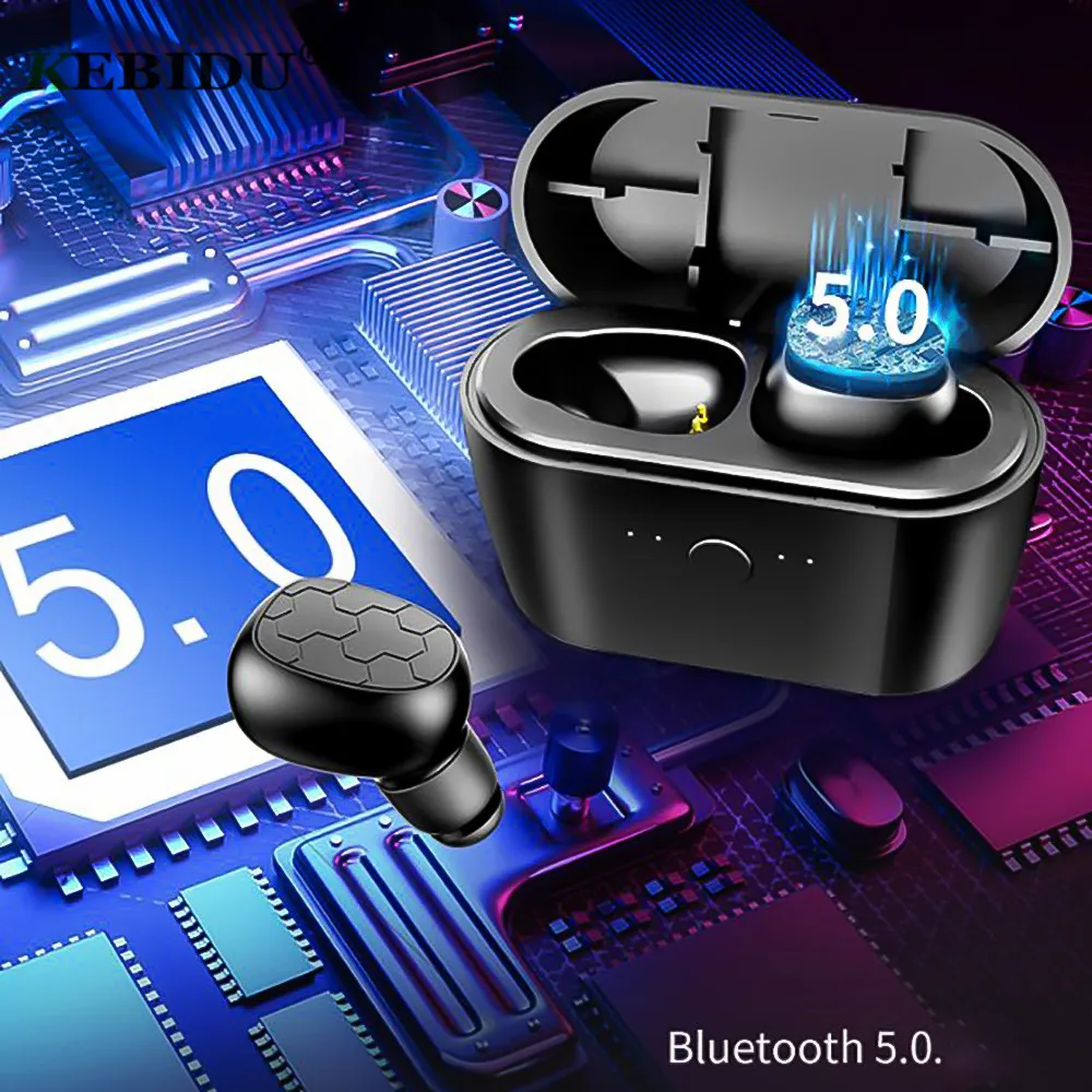 KEBIDU Bluetooth Earphone With V5.0 Stereo Sound V5 Wireless Earphone Built-in Microphone Hands-free Bluetooth TWS Earbuds X1
KEBIDU Bluetooth Earphone With V5.0 Stereo Sound V5 Wireless Earphone Built-in Microphone Hands-free Bluetooth TWS Earbuds X1
