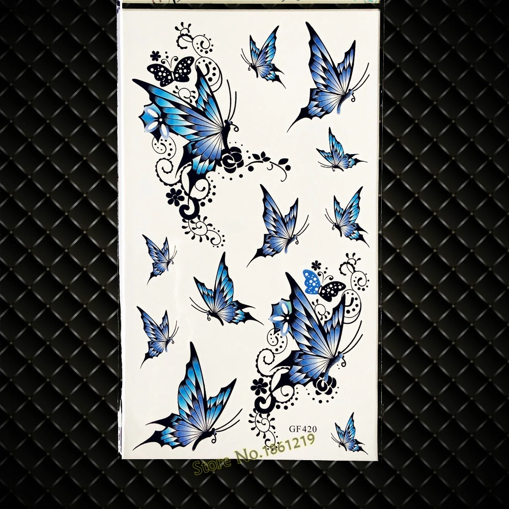 Inspired Butterflies Temporary Tattoo Stickers Women Body Art Arm Tattoo paste GGF420 Fake Flash Henna Kids Tattoo papillon
Inspired Butterflies Temporary Tattoo Stickers Women Body Art Arm Tattoo paste GGF420 Fake Flash Henna Kids Tattoo papillon