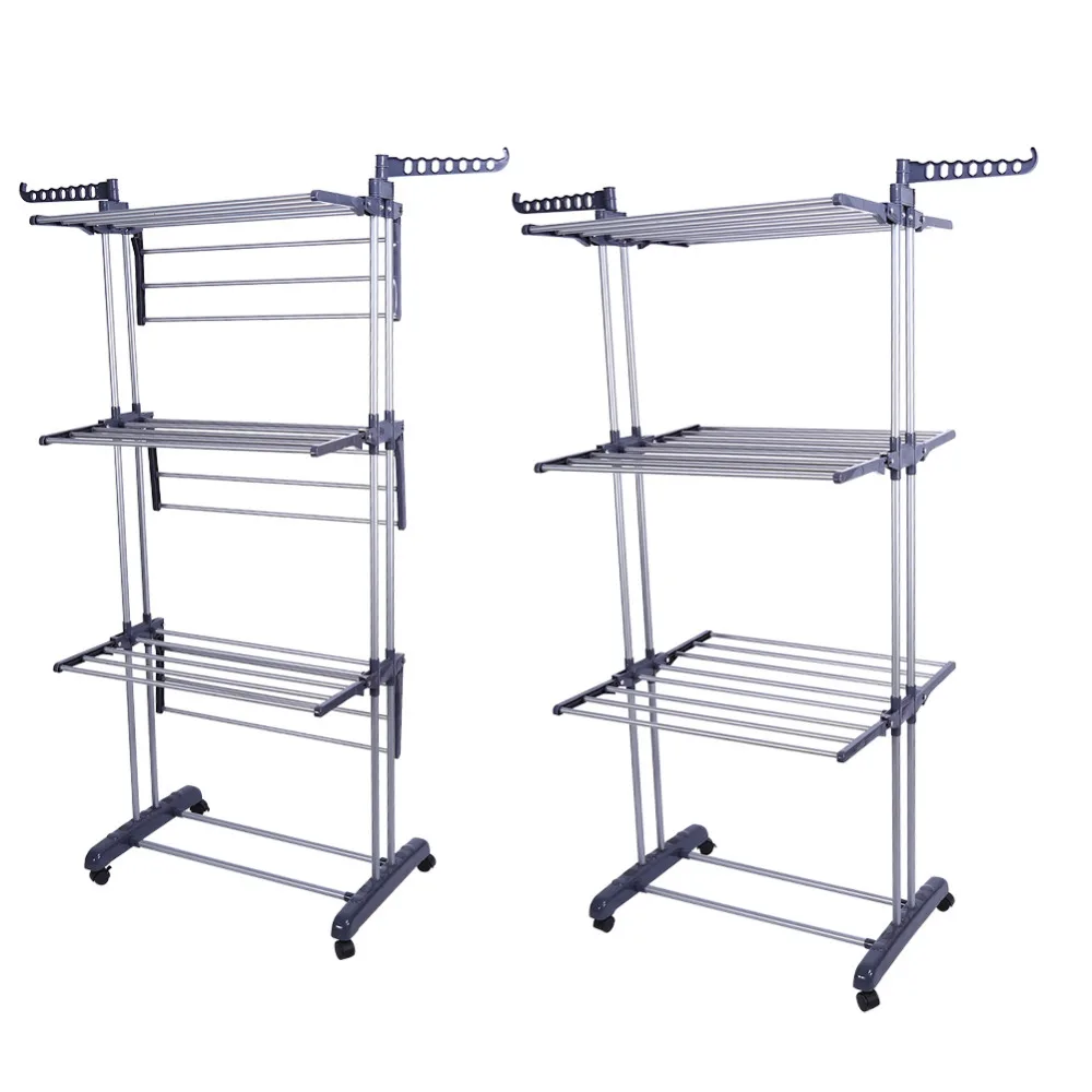 Hanging Clothes Hanger Roller Type Foldable Clothes Towels Hanger Shelf Standing Garment Rack Organizer Home Accessories
Hanging Clothes Hanger Roller Type Foldable Clothes Towels Hanger Shelf Standing Garment Rack Organizer Home Accessories