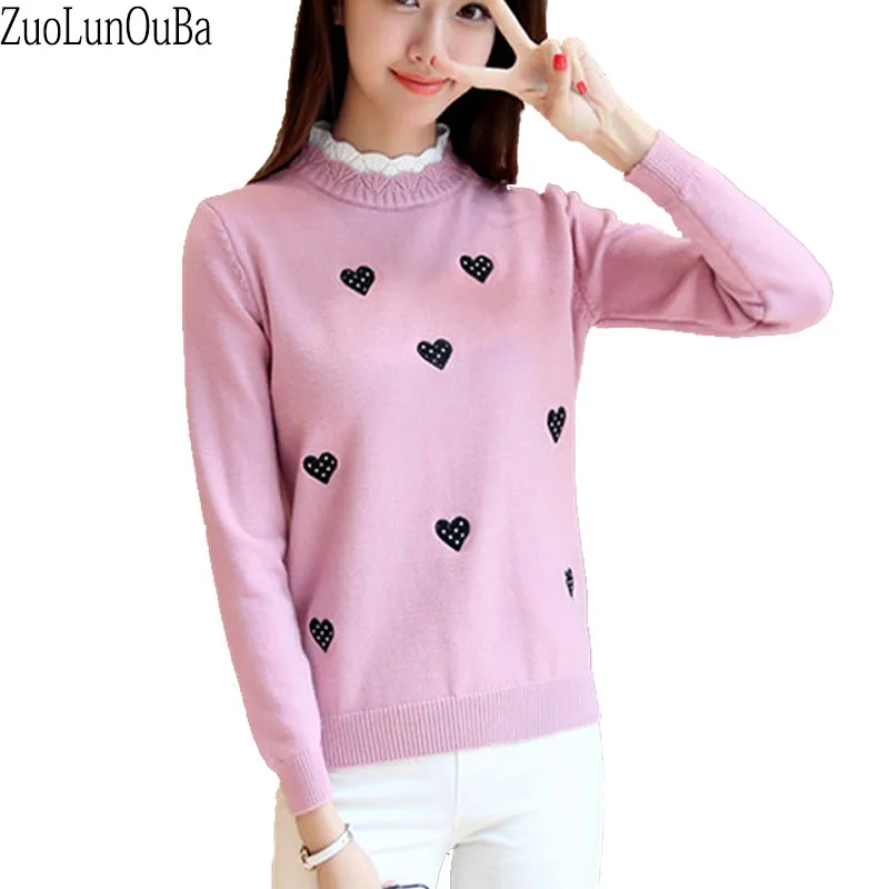 Zuolunouba Autumn Winter Season Fashion Commuting Slim Long Sleeve Embroidered Heart-shaped Harajuku Knitting Sweater Women
Zuolunouba Autumn Winter Season Fashion Commuting Slim Long Sleeve Embroidered Heart-shaped Harajuku Knitting Sweater Women