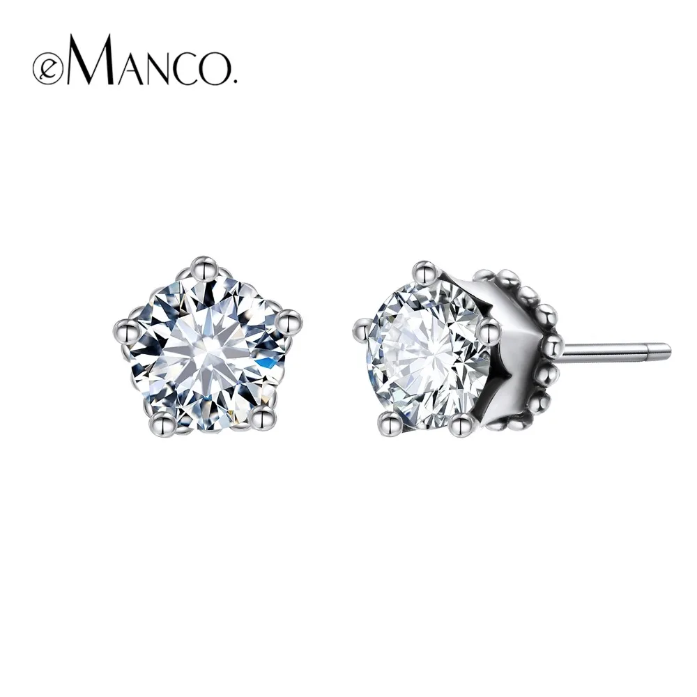 e-Manco 925 Sterling White Silver Zircon Earrings Party Prevent Allergy Elegant Crown Earring Wholesale New Arrival
e-Manco 925 Sterling White Silver Zircon Earrings Party Prevent Allergy Elegant Crown Earring Wholesale New Arrival