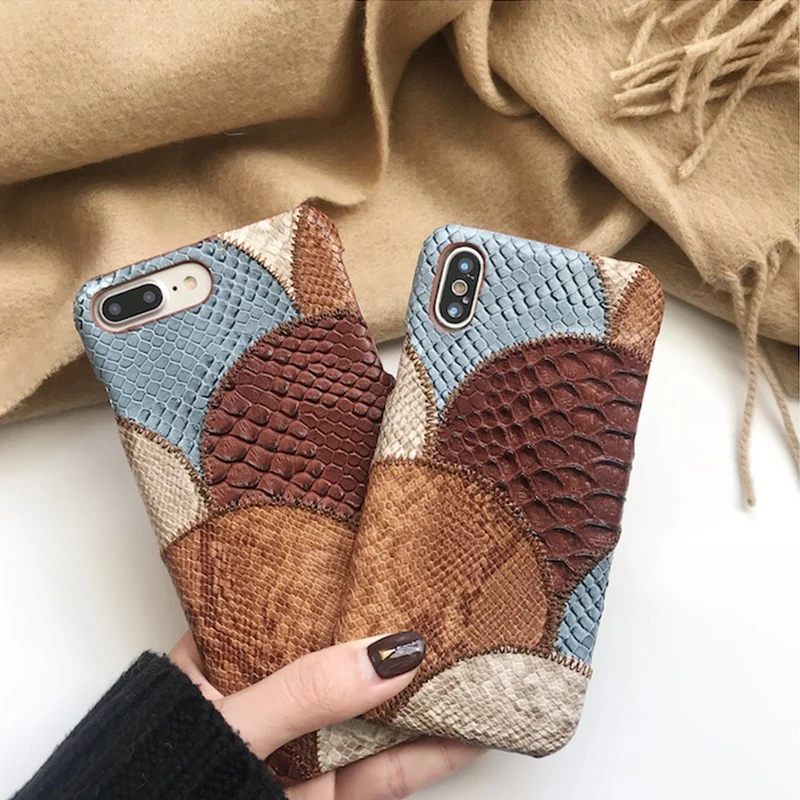 Luxury PU Snake Skin Combine Colors Phone Case for iPhone 6 6S 7 8 Plus Tennis Embroidery Cover For iPhone X XS XR XS Max Case
Luxury PU Snake Skin Combine Colors Phone Case for iPhone 6 6S 7 8 Plus Tennis Embroidery Cover For iPhone X XS XR XS Max Case