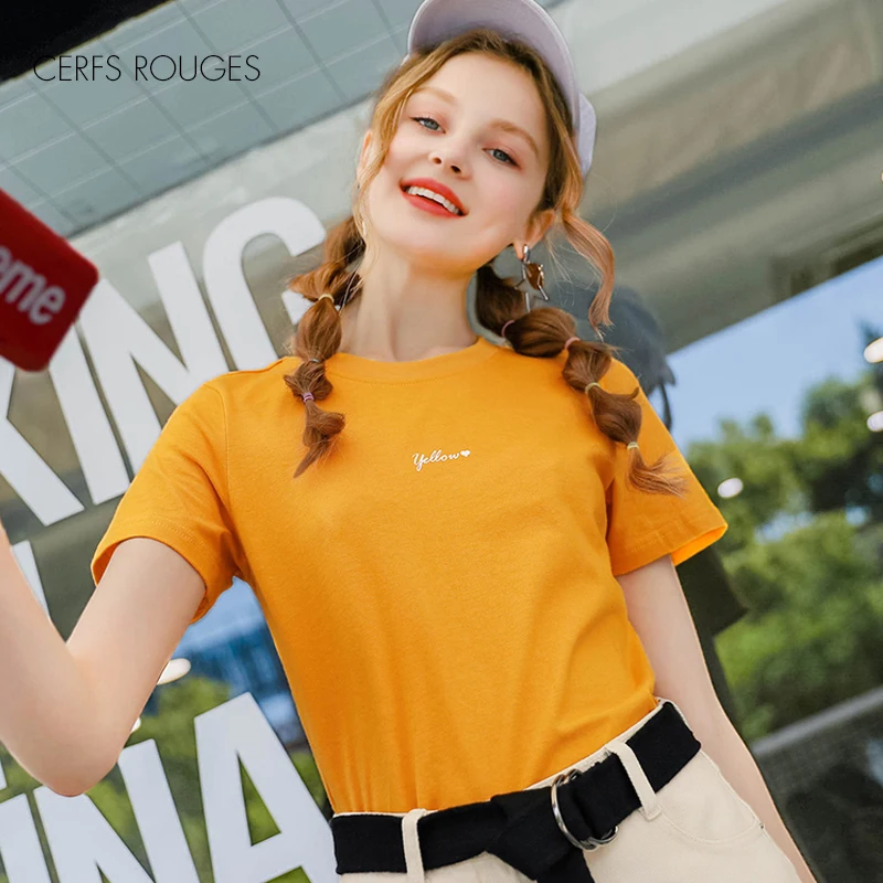 2018 hot Summer Cotton Letter T-shirt O-Neck women's Blous for women female Women's clothing Tops Short sleeve cute girl's Tees
2018 hot Summer Cotton Letter T-shirt O-Neck women's Blous for women female Women's clothing Tops Short sleeve cute girl's Tees