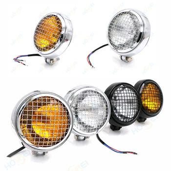 5.75" motorcycle chrome Vintage Headlight Sealed Beam Mesh Grill Guard Headlamp for Harley Cafe Racer Scrambler Triumph 
5.75" motorcycle chrome Vintage Headlight Sealed Beam Mesh Grill Guard Headlamp for Harley Cafe Racer Scrambler Triumph