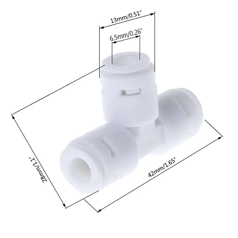 T Shape Water Purifier Quick Connector Two Point Tee Interface Tube Fittings Mar28
T Shape Water Purifier Quick Connector Two Point Tee Interface Tube Fittings Mar28