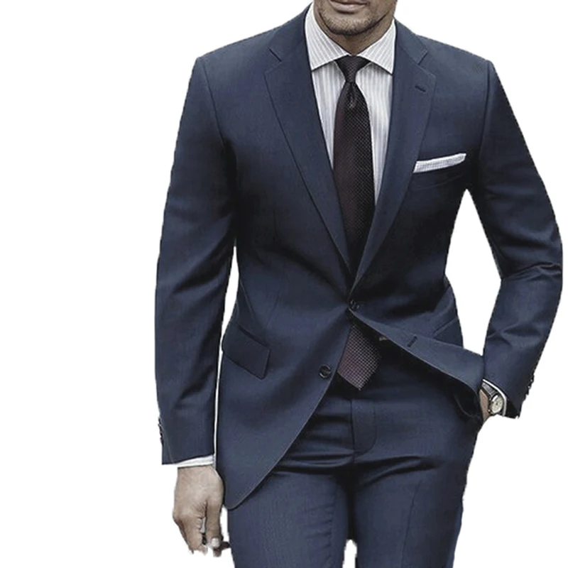 Men suits Dark Blue Wedding Suits 2 Pieces Custom Made Male Suits with Pants Notched lapel Tailored Suits Party Marriage Costume
Men suits Dark Blue Wedding Suits 2 Pieces Custom Made Male Suits with Pants Notched lapel Tailored Suits Party Marriage Costume