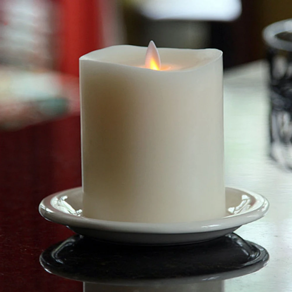 Ksperway Blowing Control 3 Brightness Levels Mini Type Fameless Real Wax LED Candle Moving Wick with Timer and Remote 3*4 inch
Ksperway Blowing Control 3 Brightness Levels Mini Type Fameless Real Wax LED Candle Moving Wick with Timer and Remote 3*4 inch