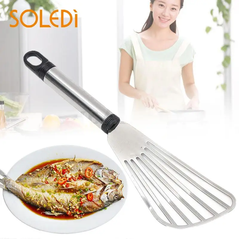 Stainless Steel Slotted Spatula Fish Flat Fish Slice Frying Spatula Fish Turner Shovel Kitchen Supplies Cookware Cooking Tool
Stainless Steel Slotted Spatula Fish Flat Fish Slice Frying Spatula Fish Turner Shovel Kitchen Supplies Cookware Cooking Tool