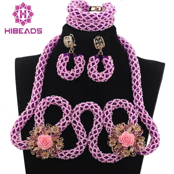 Fashion Lavender Bridal Beads Statement Necklace Set Chunky Nigerian Wedding Purple Jewelry Set Free Shipping WD871
Fashion Lavender Bridal Beads Statement Necklace Set Chunky Nigerian Wedding Purple Jewelry Set Free Shipping WD871