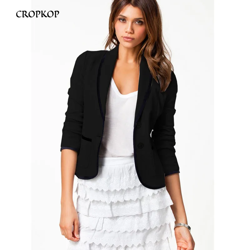 Women Autumn Office Blazer Plus Size 6XL 2019 Casual Small Suit Short Notched Long Sleeve Button Ladies Black Blazer Feminino
Women Autumn Office Blazer Plus Size 6XL 2019 Casual Small Suit Short Notched Long Sleeve Button Ladies Black Blazer Feminino
