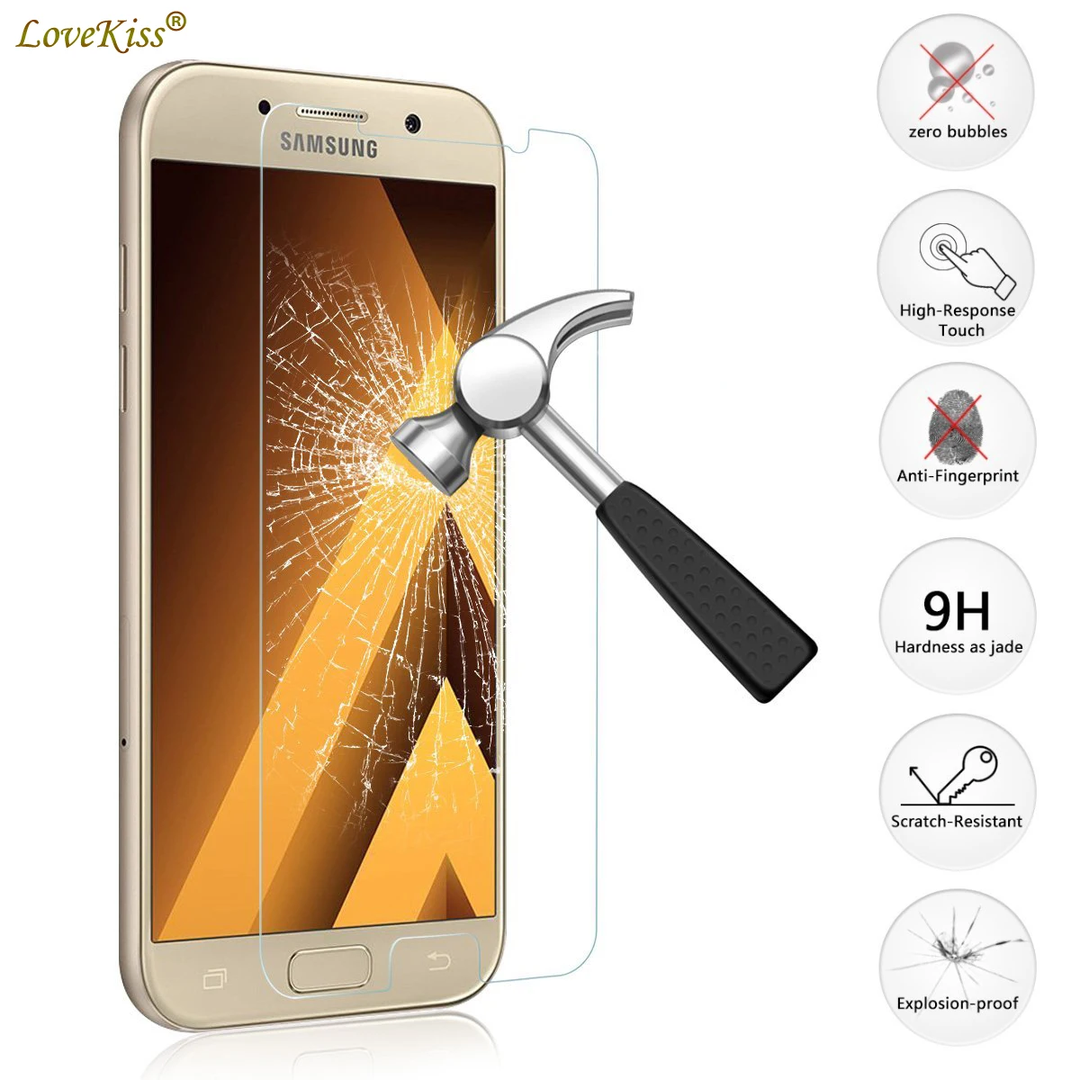 Закаленное стекло A3 A5 9H для Samsung Galaxy A7 2017 A320 A520 A720 A320F A520F защитная пленка экрана