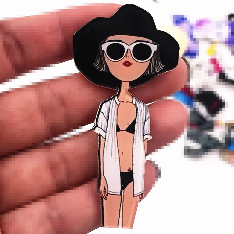 1PCS Hot Selling Sexy Beautiful Girl In Bikini Icon Pin Acrylic Fashion Brooch New Design Badge For Accessories On Backpack Hat
1PCS Hot Selling Sexy Beautiful Girl In Bikini Icon Pin Acrylic Fashion Brooch New Design Badge For Accessories On Backpack Hat