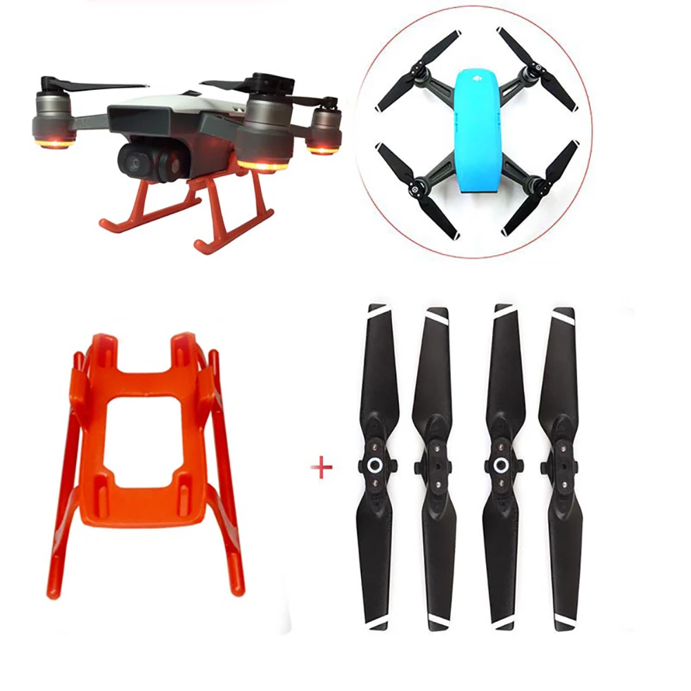 For Spark Mini RC Drone Camera Lens Cover + Protector Guard landing gear Propeller Accessories 4Pcs | Электроника