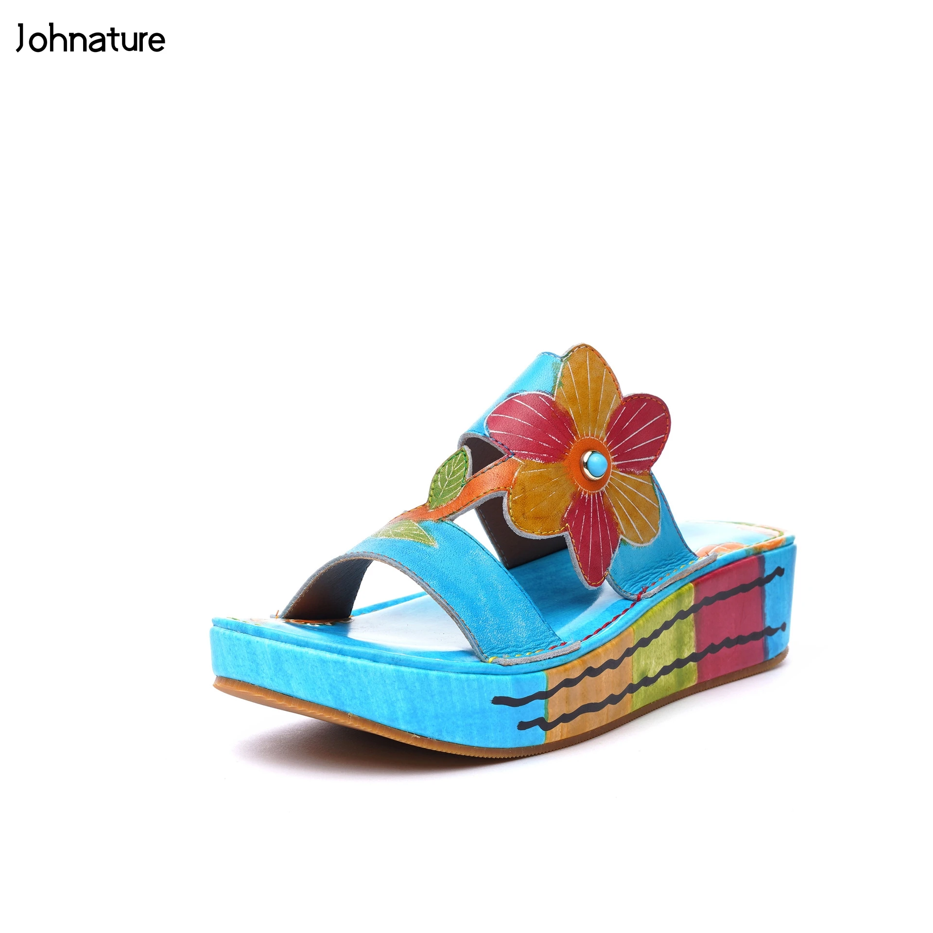 Johnature Genuine Leather 2019 New Summer Sandals Hand-painted Flower Wedges Slides Outside National Style Slippers Women Shoes
Johnature Genuine Leather 2019 New Summer Sandals Hand-painted Flower Wedges Slides Outside National Style Slippers Women Shoes