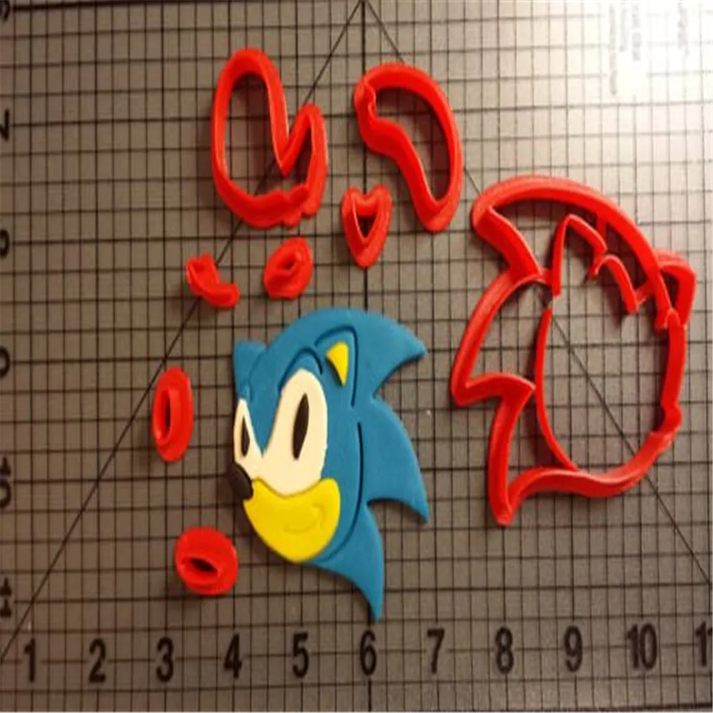 Cartoon TV Animal Sonic Hedgehog Cookie Cutter Tools Made 3D Printed Fondant Cupcake Top Mould Cake Cutter Decoration Tools 
Cartoon TV Animal Sonic Hedgehog Cookie Cutter Tools Made 3D Printed Fondant Cupcake Top Mould Cake Cutter Decoration Tools