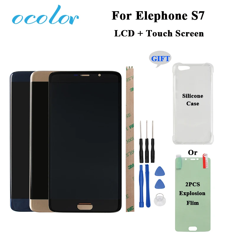 ocolor For Elephone S7 LCD Display and Touch Screen FPC-HTF055F115 Screen Replacement Tools For Elephone S7 Accessories +Gift
ocolor For Elephone S7 LCD Display and Touch Screen FPC-HTF055F115 Screen Replacement Tools For Elephone S7 Accessories +Gift