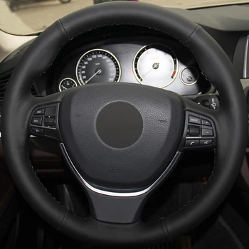 DIY Hand-stitched Black Genuine Leather Car Steering Wheel Cover for BMW F10 2014 520i 528i 2013 2014 730Li 740Li 750Li
DIY Hand-stitched Black Genuine Leather Car Steering Wheel Cover for BMW F10 2014 520i 528i 2013 2014 730Li 740Li 750Li