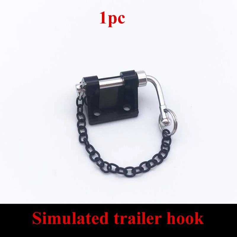 1PC Simulated Trailer Hook Metal Shackle Leash Chain Tow Rope for 1/10 RC Model Cars Spare Parts Decoration SCX10 90027 | Игрушки и