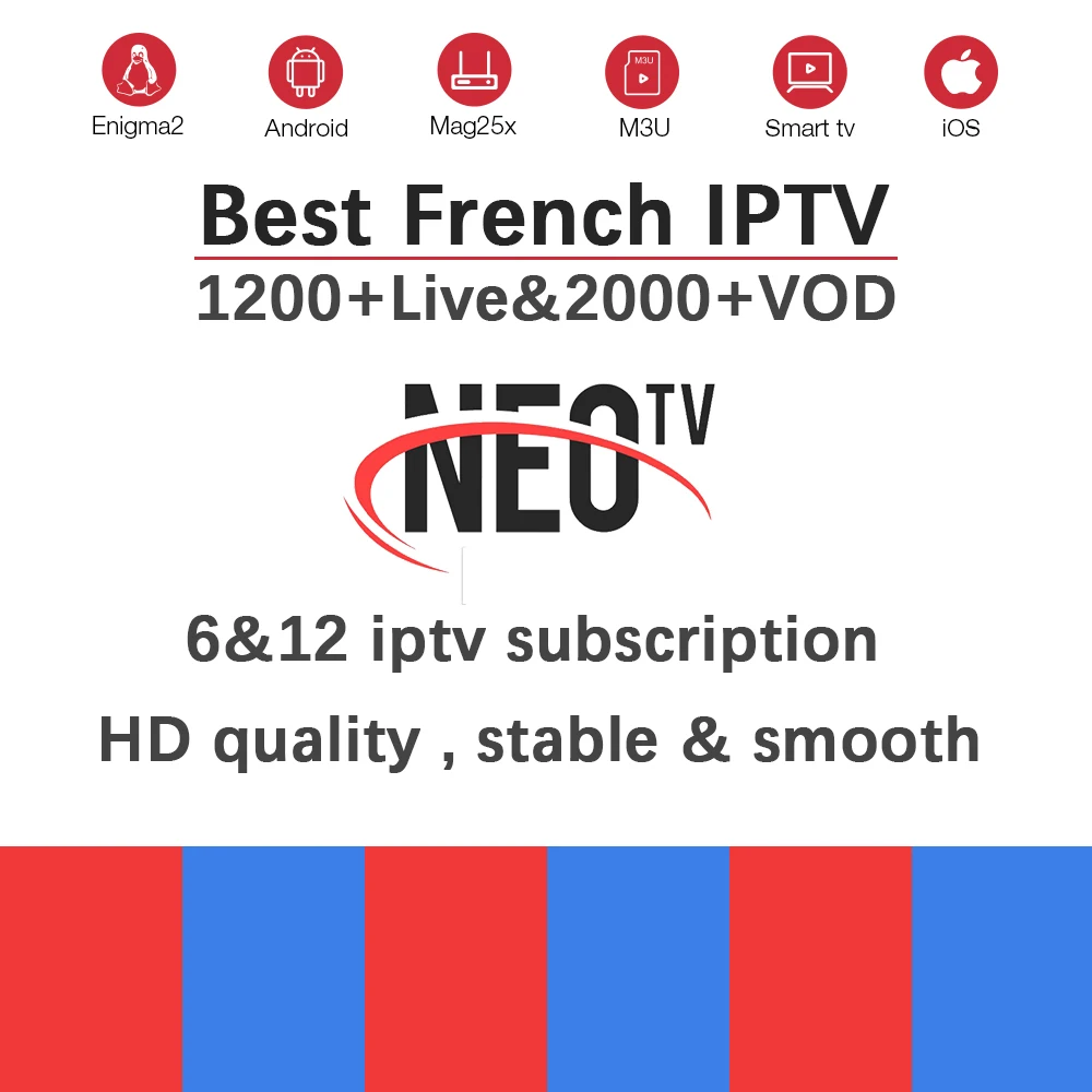 French NEOTV Pro IPTV M3USmart 1200+Live & VOD Europe Arabic IPTV France Abonnement Belgium for Android TV Box
French NEOTV Pro IPTV M3USmart 1200+Live & VOD Europe Arabic IPTV France Abonnement Belgium for Android TV Box