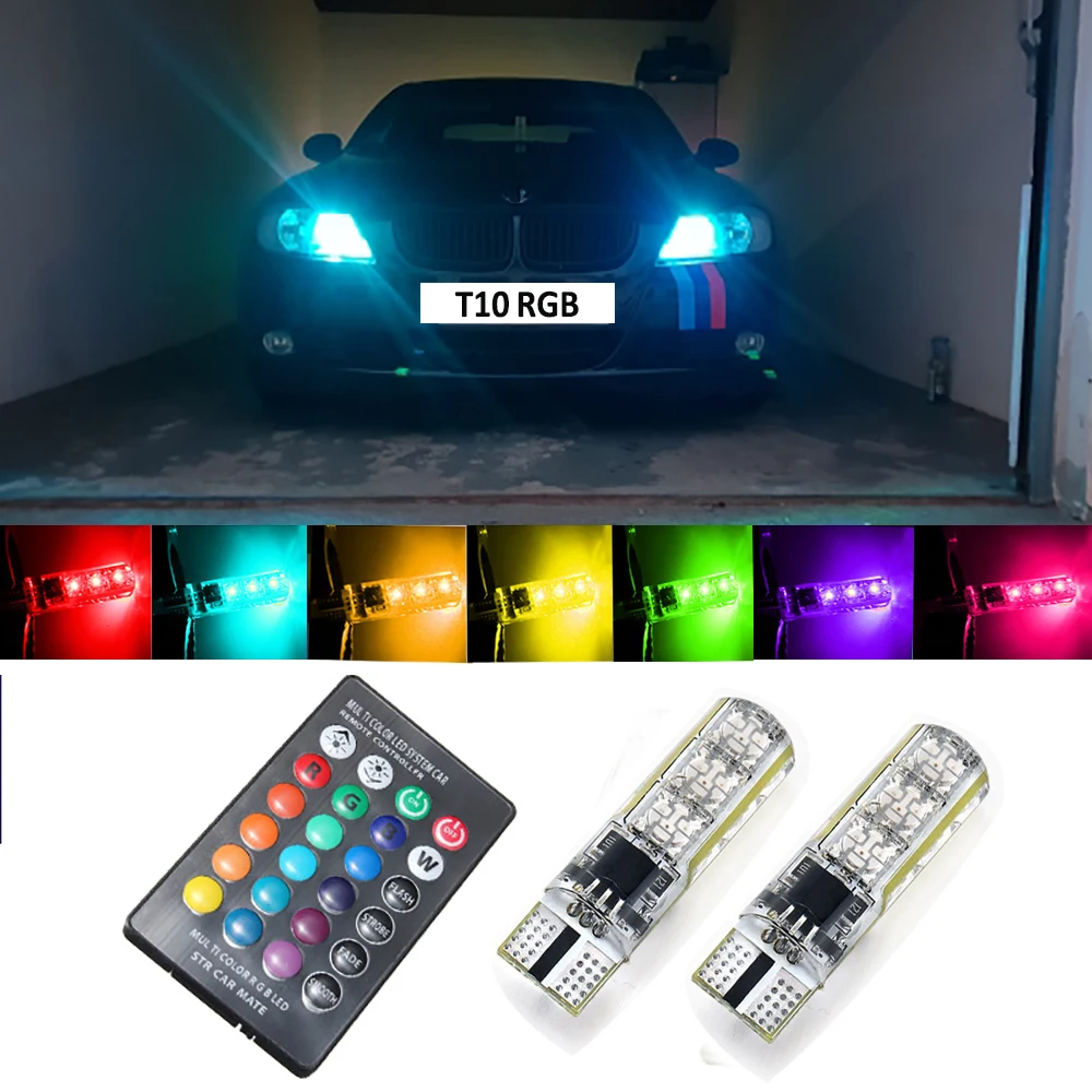 2x Remote Control T10 W5W LED Bulb RGB Car Clearance Parking Lights For Peugeot 206 407 508 308 406 3008 2008 Partner 306 307
2x Remote Control T10 W5W LED Bulb RGB Car Clearance Parking Lights For Peugeot 206 407 508 308 406 3008 2008 Partner 306 307