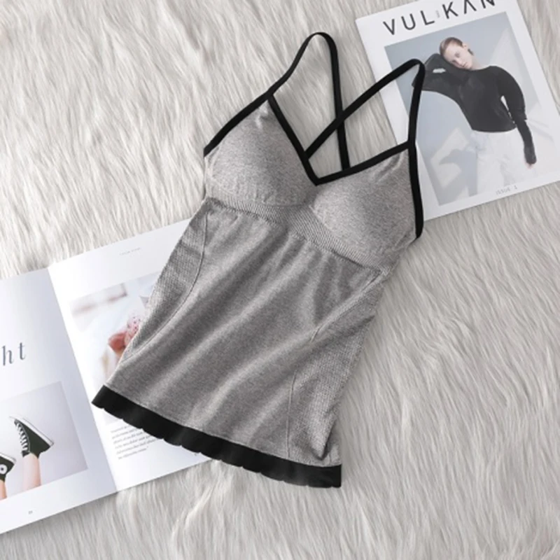 New Tank Top Seamless Vest For Women Band Pad Cup Tube Top Summer Bralette Cross Straps Sleeveless comfortable Underwear #F
New Tank Top Seamless Vest For Women Band Pad Cup Tube Top Summer Bralette Cross Straps Sleeveless comfortable Underwear #F