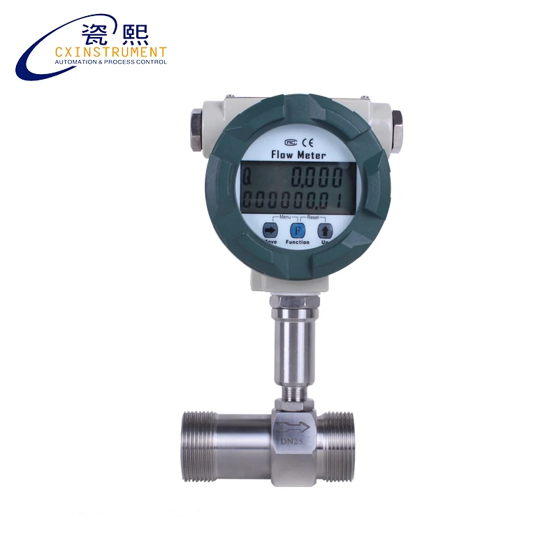 DN25 Liquid turbine flow meter LCD display without output, battery powered water flow meter,screw connection
DN25 Liquid turbine flow meter LCD display without output, battery powered water flow meter,screw connection