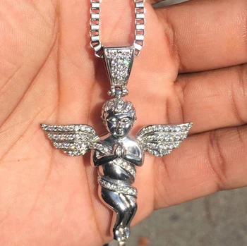 2016 new arrived punk style bling bling micro pave cz pray angel necklace chain Rhodium&Gold
2016 new arrived punk style bling bling micro pave cz pray angel necklace chain Rhodium&Gold