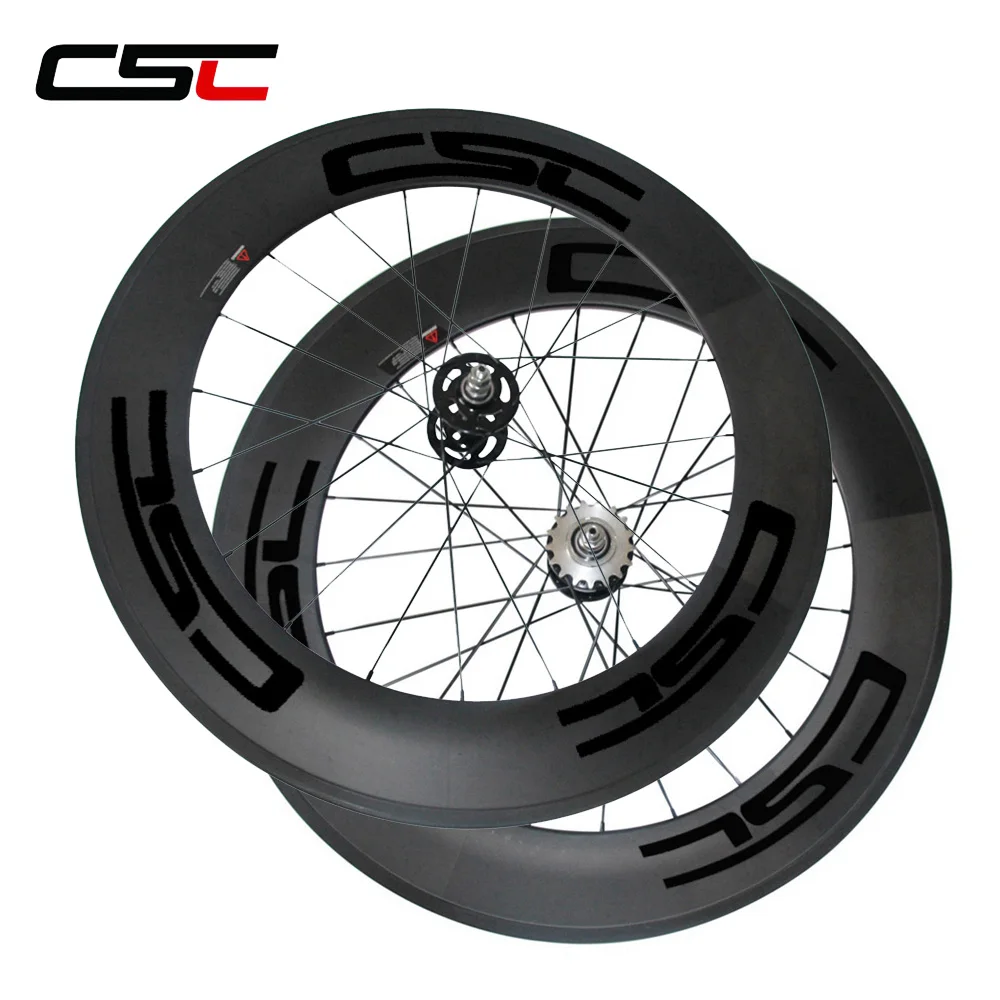 CSC depth 88mm width 23mm Clincher carbon track bike wheels fixed gear flip flop single speed bicycle wheelset sapim
CSC depth 88mm width 23mm Clincher carbon track bike wheels fixed gear flip flop single speed bicycle wheelset sapim