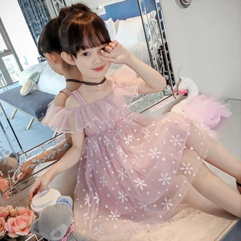 2018 princess costume white . dresses for girls children