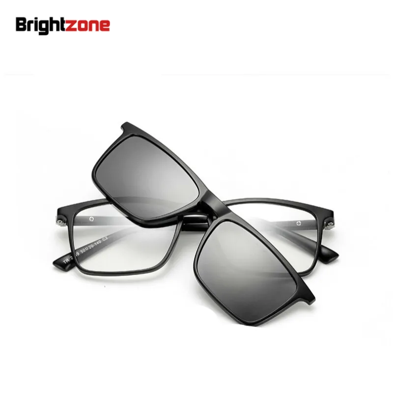 Brightzone Ultra Light TR90 3 in 1 Magnet Clip-On Polarized Sunglasses Men Women Eyeglasses Myopia Optical Frame Night Driving
Brightzone Ultra Light TR90 3 in 1 Magnet Clip-On Polarized Sunglasses Men Women Eyeglasses Myopia Optical Frame Night Driving