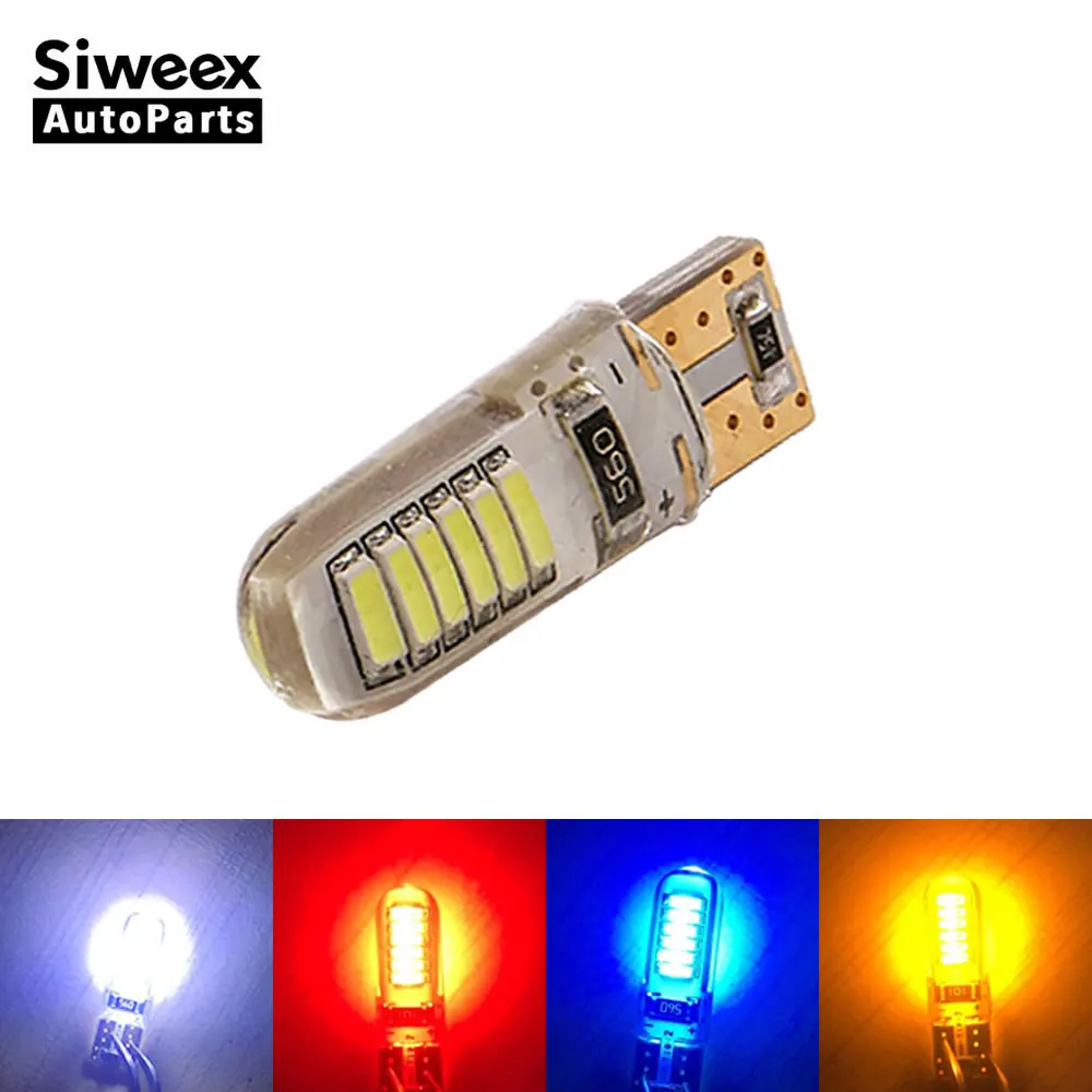 1X T10 4014 12 светодиодов SMD светодиодный автомобиль кремнезема гелевые лампочки W5W 194