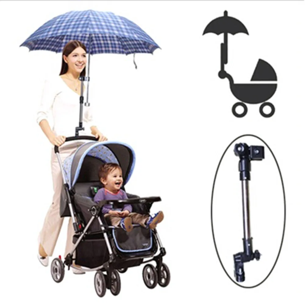 1Pcs Hot Stainless Steel Umbrella Holder Wheelchair Bicycle Pram Swivel Connector Stroller Any Angle New | Дом и сад