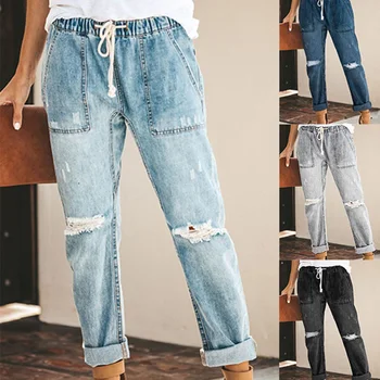 Denim Straight Radish Pants Hole Korean Women Jeans Fashion Casual Streetwear Ripped Female Pant 2019 Autumn Large Size Ladies
Denim Straight Radish Pants Hole Korean Women Jeans Fashion Casual Streetwear Ripped Female Pant 2019 Autumn Large Size Ladies