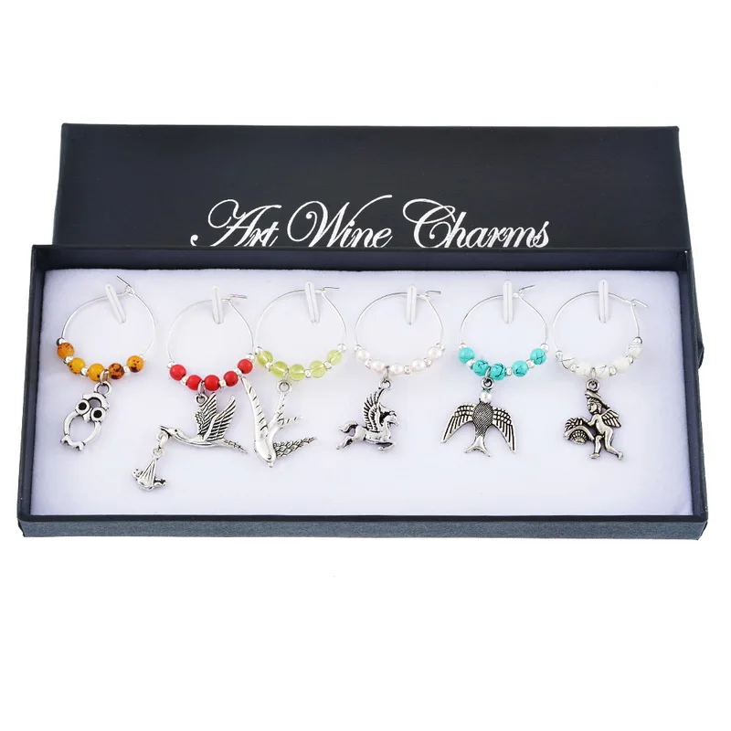 New Year Gift 1Set/6PCs Nature Series Wine Glass Set With Colorful Beads Wine Marker Jewelry For Christmas Table Decor
New Year Gift 1Set/6PCs Nature Series Wine Glass Set With Colorful Beads Wine Marker Jewelry For Christmas Table Decor